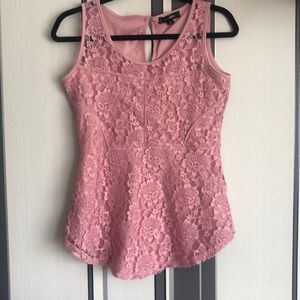 Flower lace dressy sleeveless top